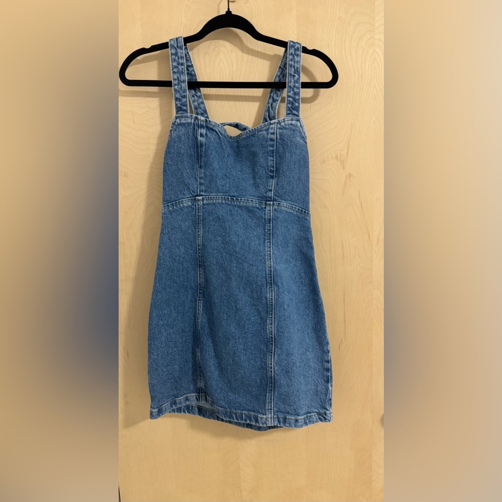 Zara Women's Classic Blue Denim Dress